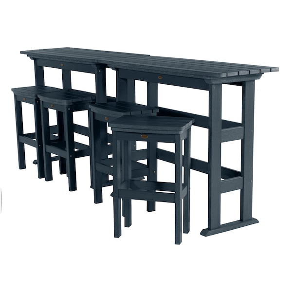 Highwood Usa Lehigh 6pc Bar Height Outdoor Patio Furniture Balcony Set AD-KITBALC201-FBE - main